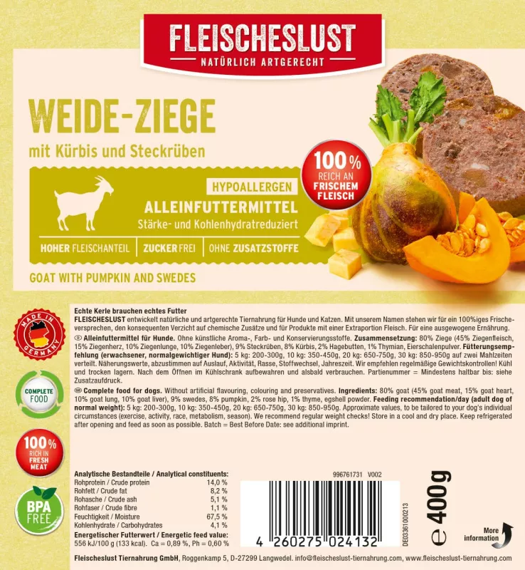 Ziege mit Kürbis 400g